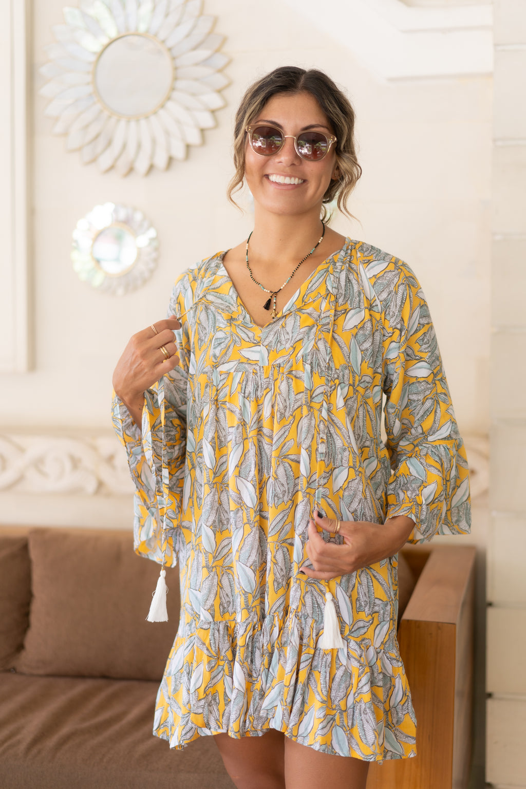 moana long sleeve dress Plumeria Small/Medium / Rose resort26runway rich blends SAUKOLE Womens Sleeveless T Size:12/18mo