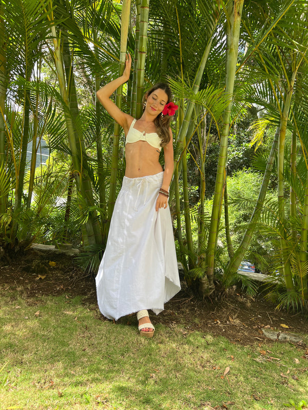 Cotton Fringed Skirt