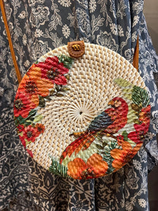 Painted Round Sling Bag