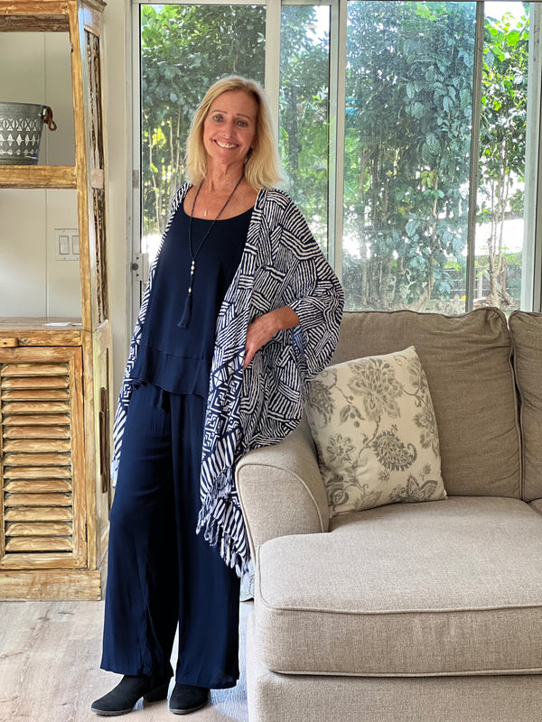 Bamboo Fringe Kimono