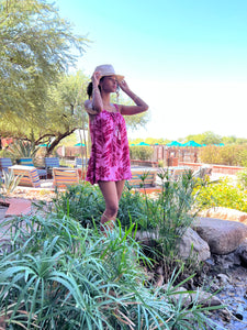 pink dress with palm leaves Womens Dresses Pink Palm Print Dress Palm Print Dress Pink Dress With Green Palm Leaves Maxi