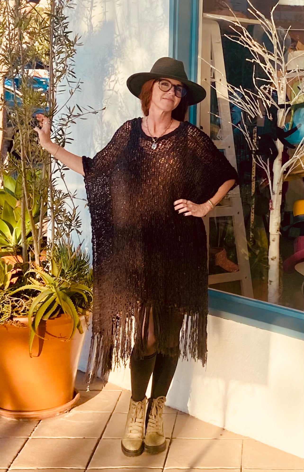 Boho Fringe Poncho