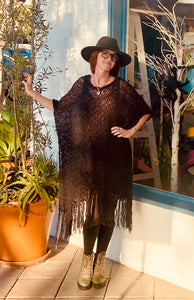 Boho Fringe Poncho