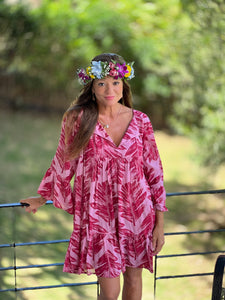 Palm Leaf Moana Dress Lani Lau Hawaii Palm Leaf Moana Dress Lani Lau Hawaii