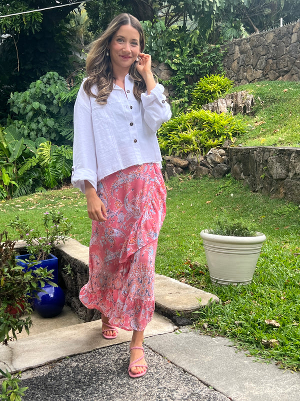 Paisley Ruffle Skirt