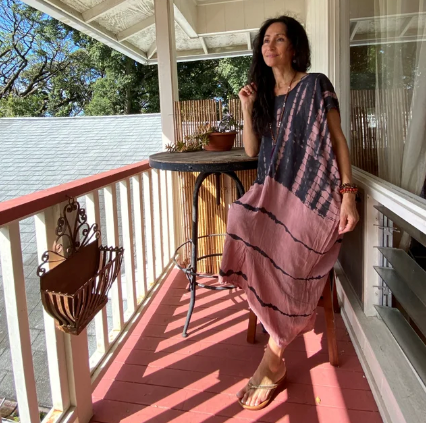 Umi Kaftan Stripe Tie Dye