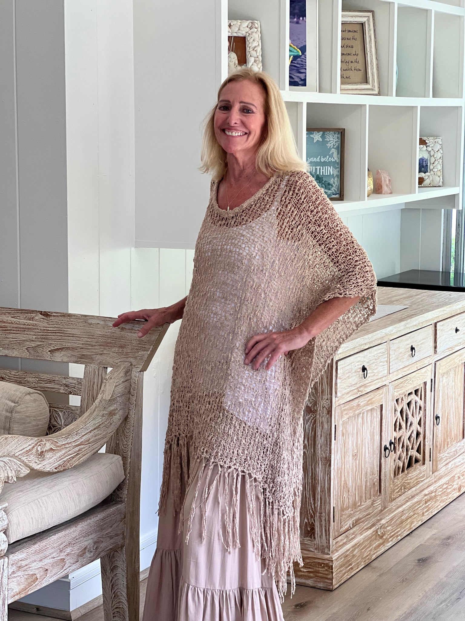 Boho Fringe Poncho